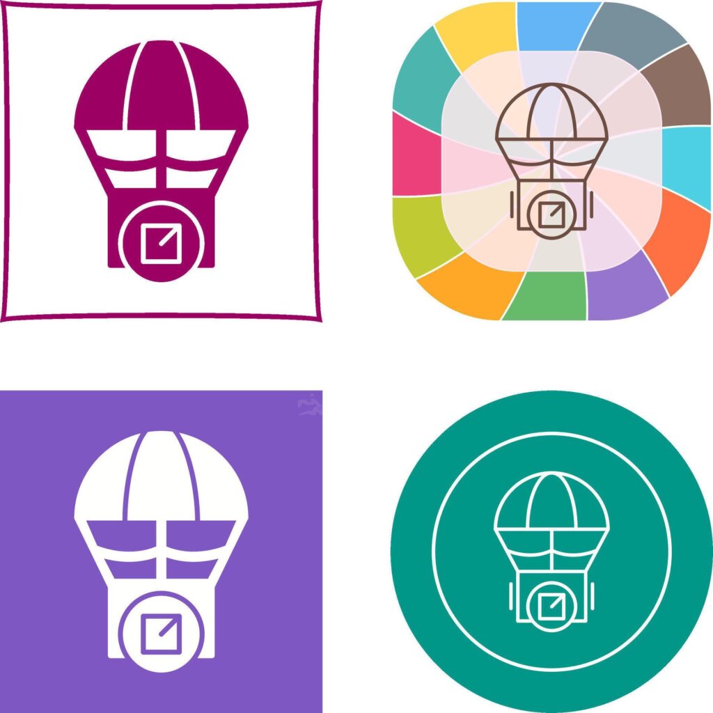 Parachute Icon Design Stock Free