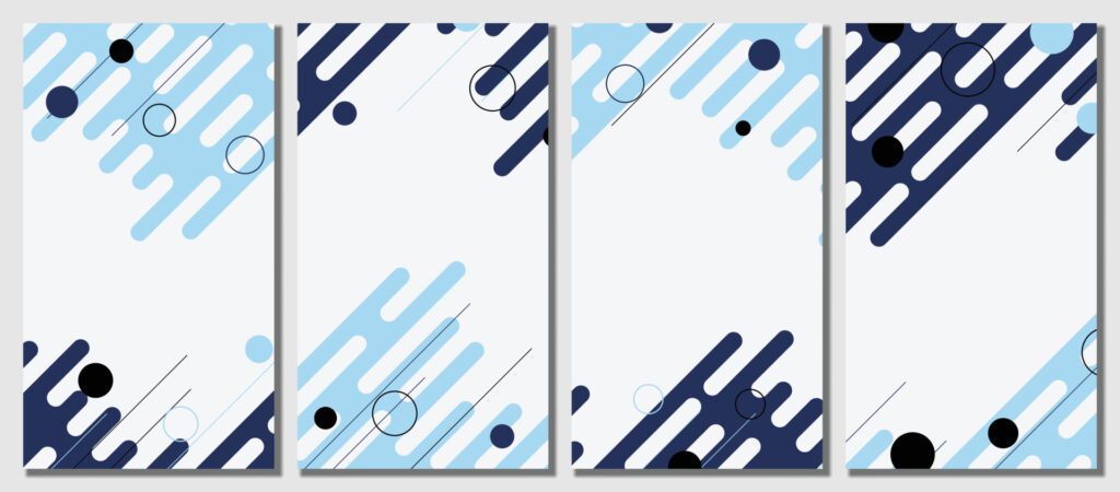 Abstract modern template set background. Free Vector