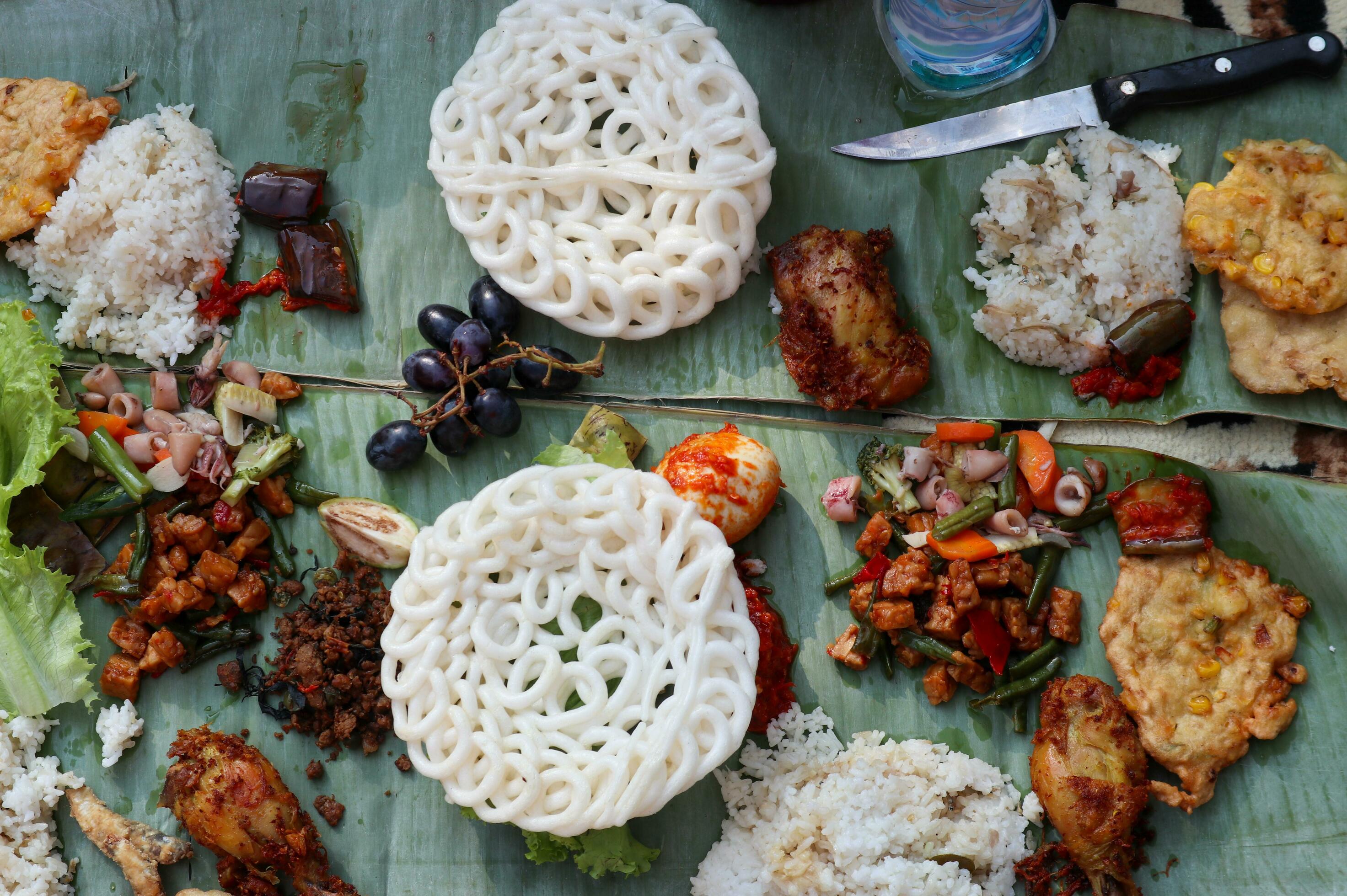 Traditional Indonesian culinary food. Cat Rice or Nasi Kucing Indonesian Food that is simple and delicious. Indonesian Street Food. Stock Free