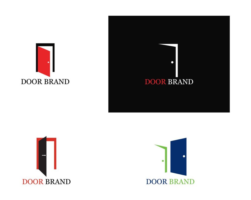 door logo vector template illustration Stock Free