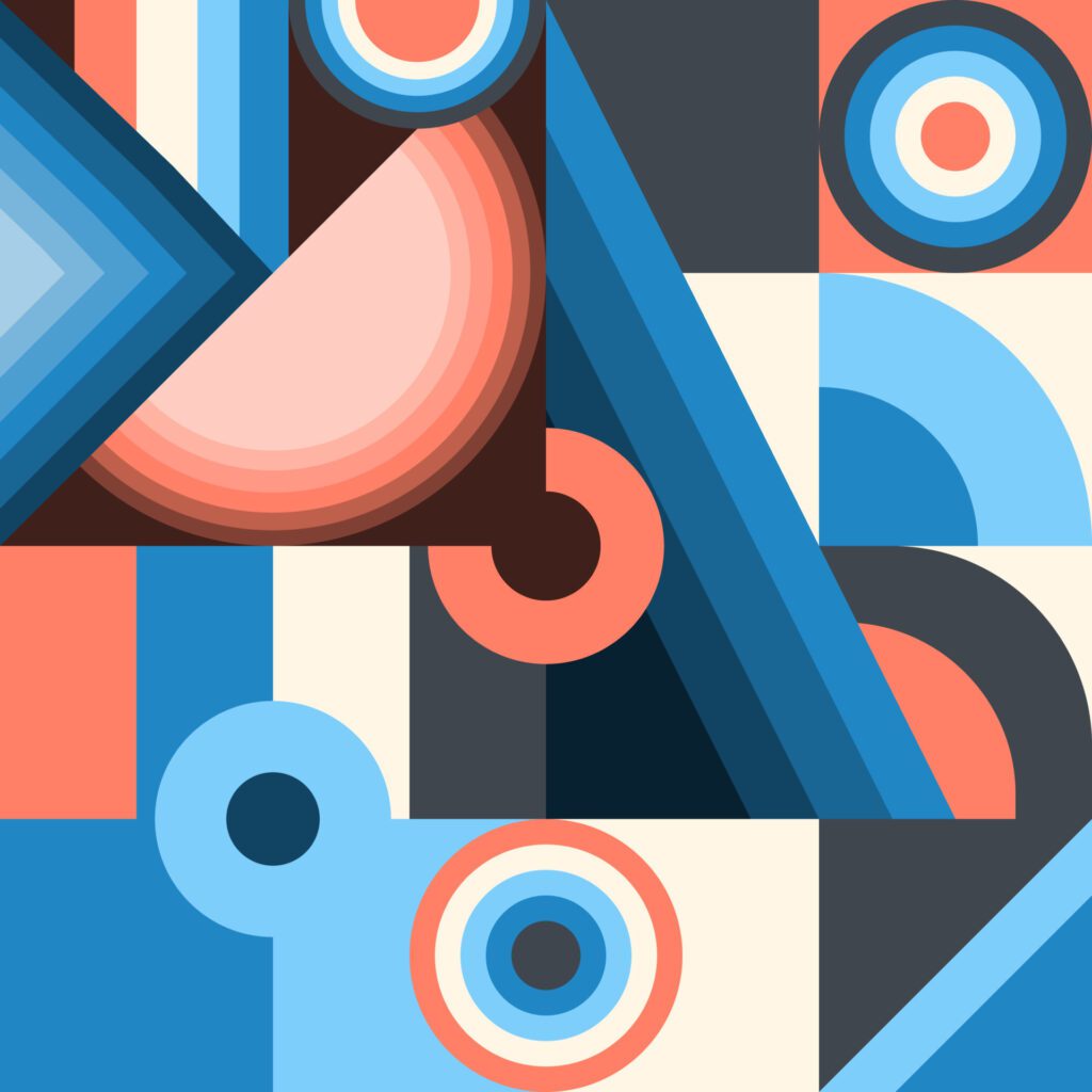 Abstract vector pattern design in Scandinavian style for web banner, business presentation, branding package, fabric print, wallpaper, etc. Free Vector