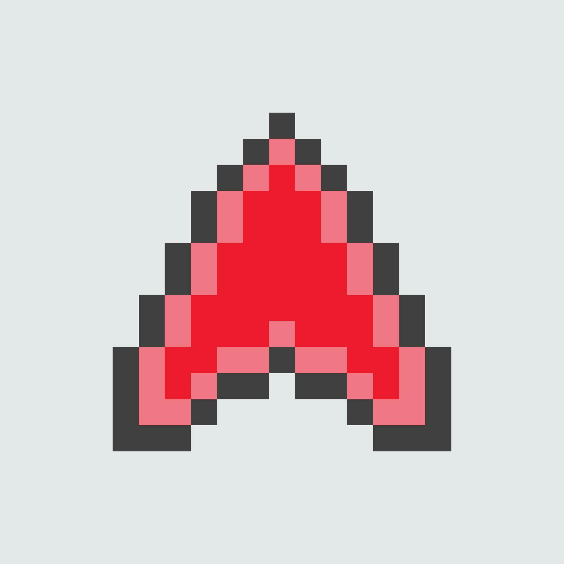 pixel art – red arrow Stock Free