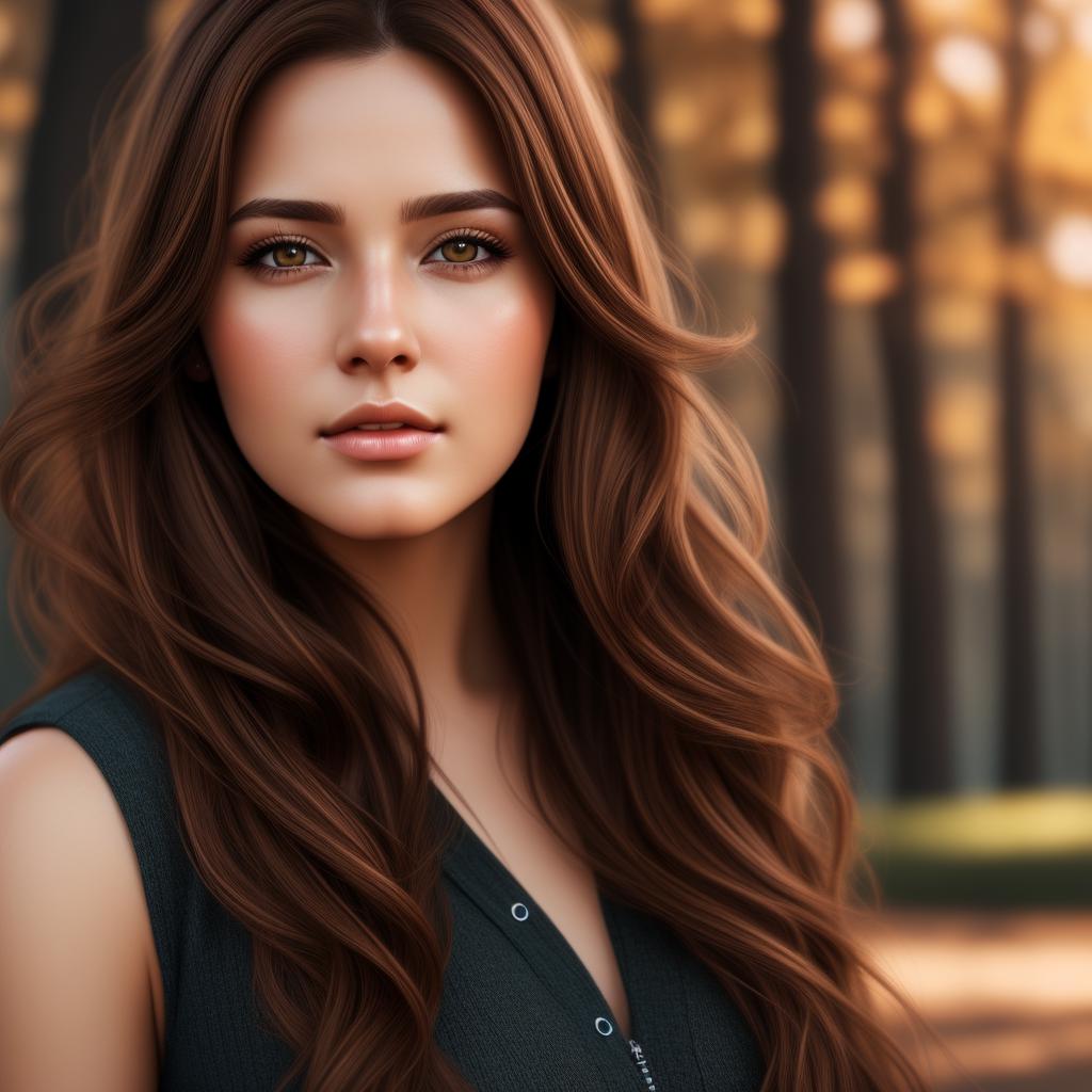 Women brown hair profile by @ai_generated