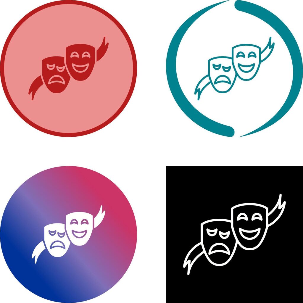 Theater Masks Icon Design Stock Free