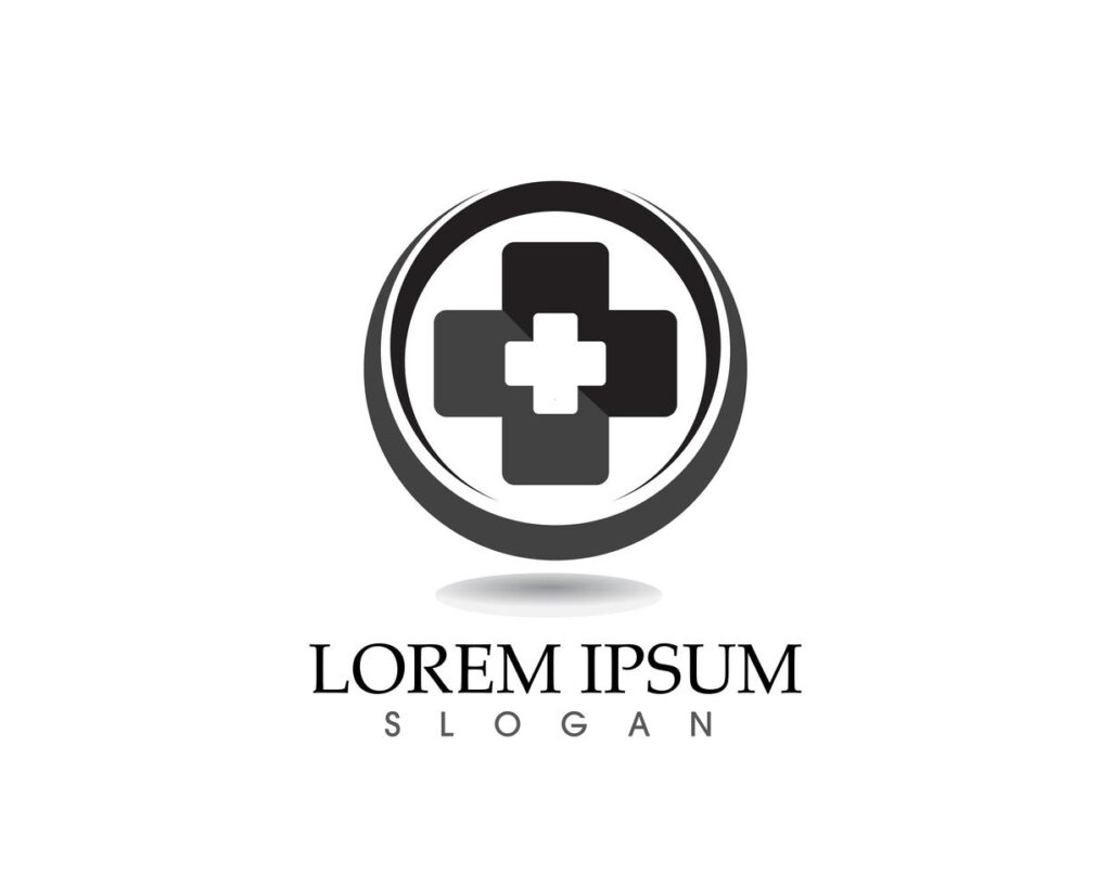 Hospital logo and symbols template icons app Stock Free