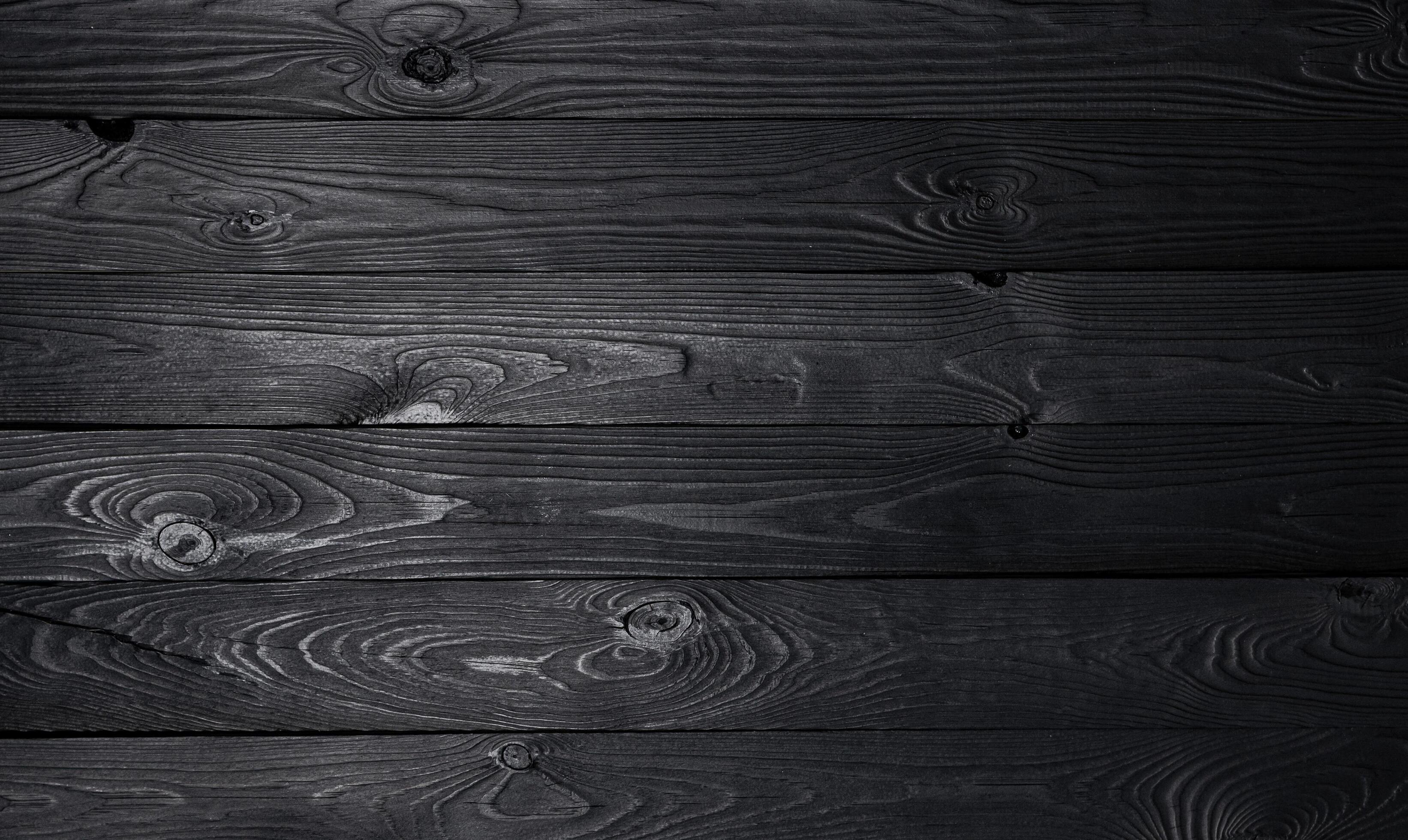 Black wooden background, old wooden planks texture Stock Free