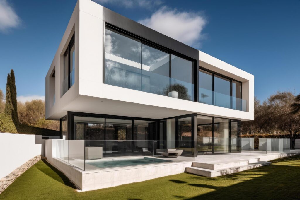 Modern villa. Illustration Stock Free