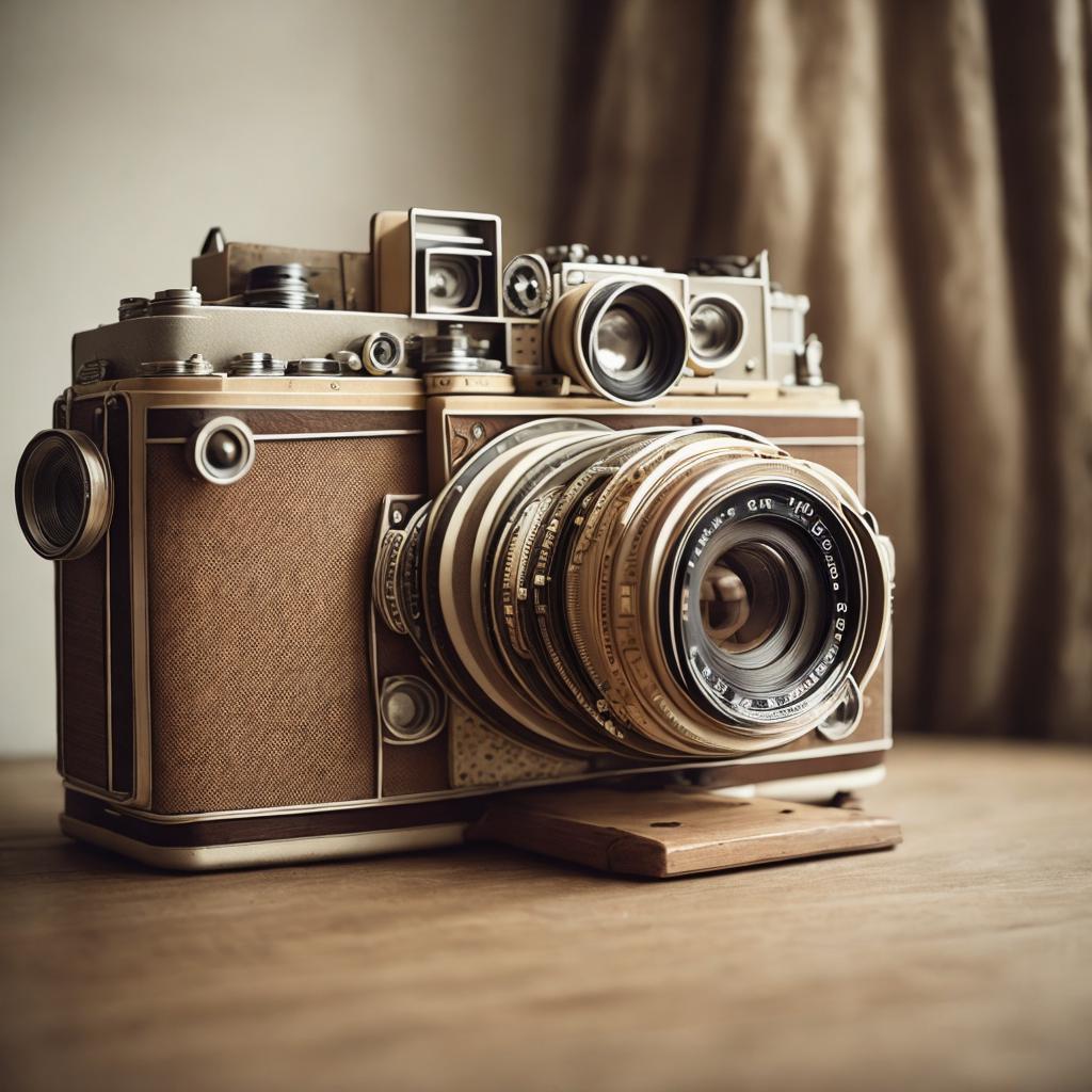 “Vintage camera, aged nostalgic by @ai_generated