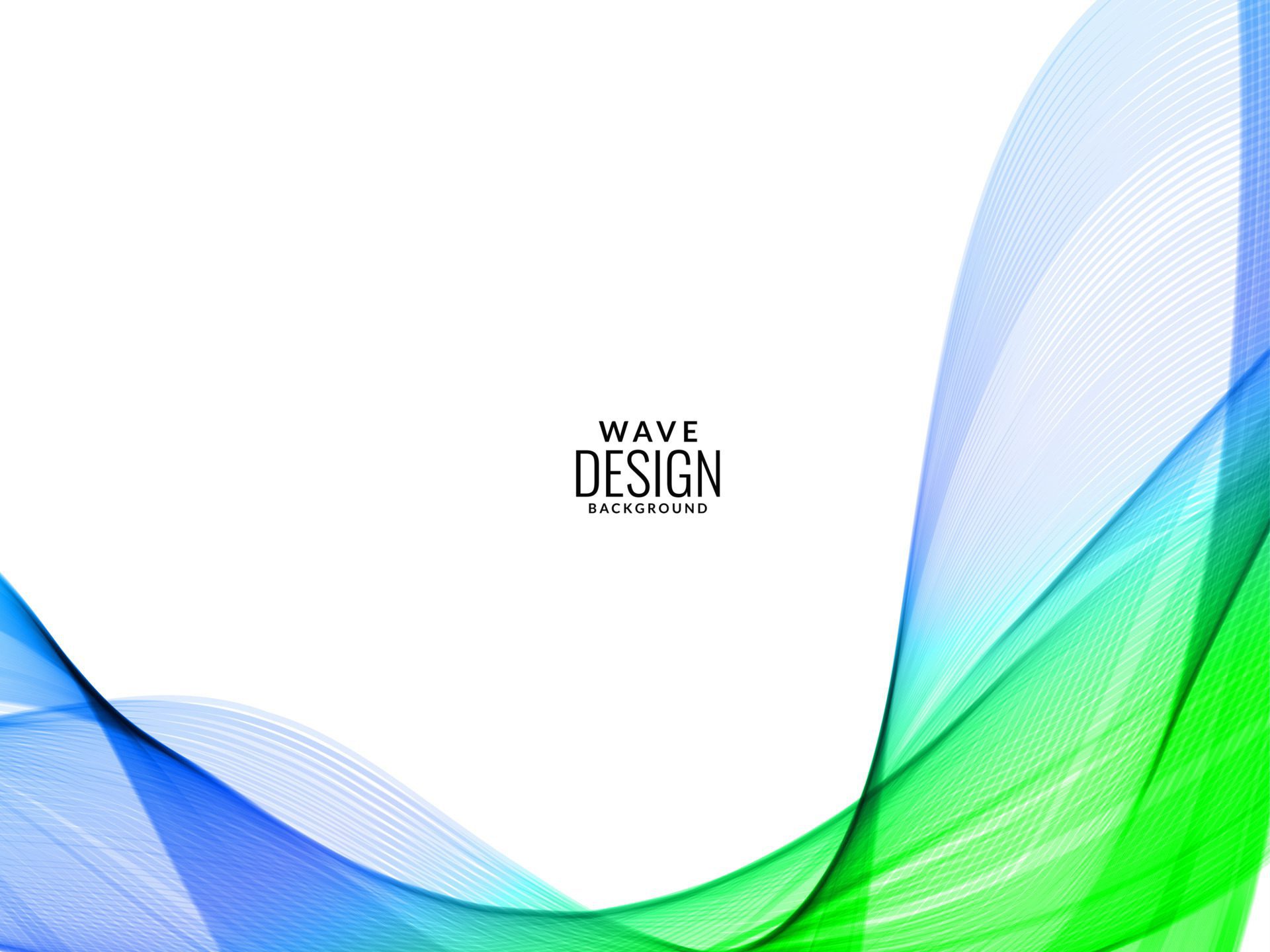 Abstract blue and green colo flowing stylish wave illustration pattern background Free Vector