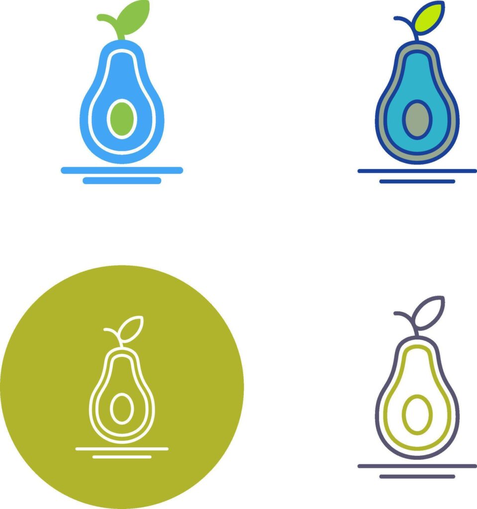 Avocado Icon Design Stock Free