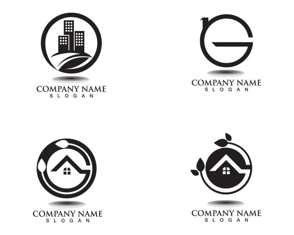 property house and home logos template Stock Free