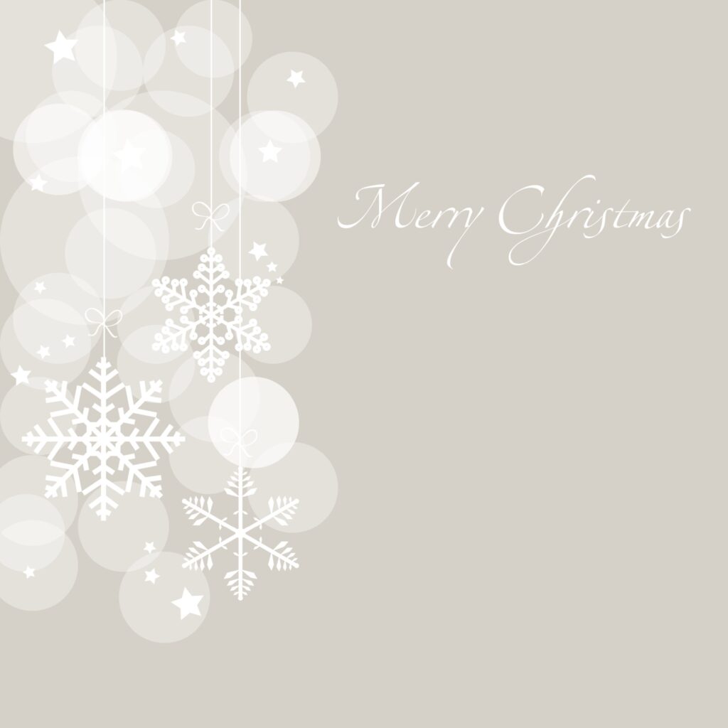 Christmas card with snowflakes Free Vector