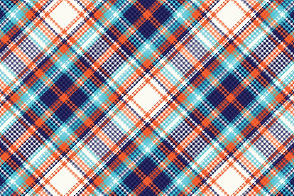 Tartan plaid pattern with texture and retro color. Free Vector