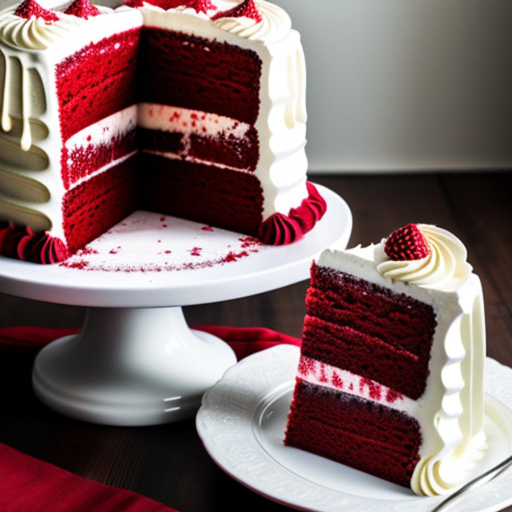 Red velvet cake by by @ai_generated