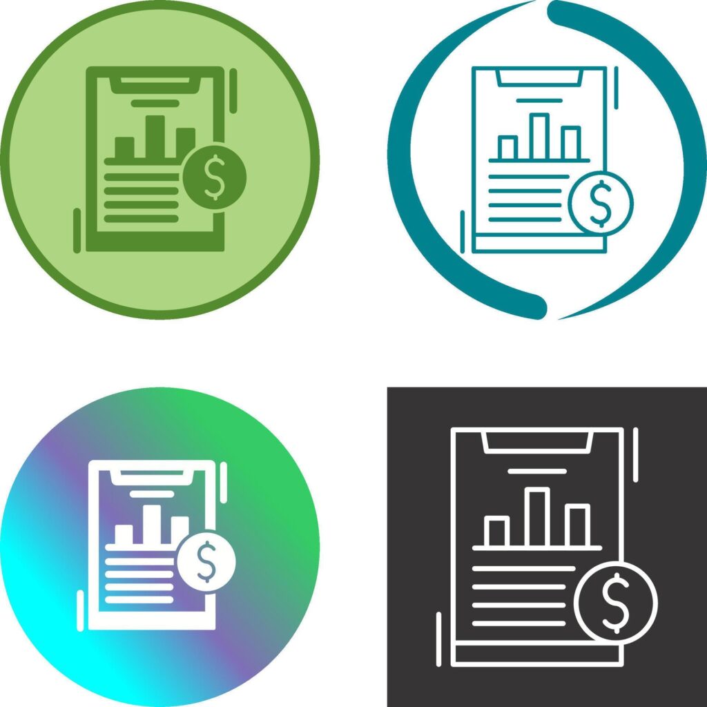 Financial Analytics Icon Design Stock Free