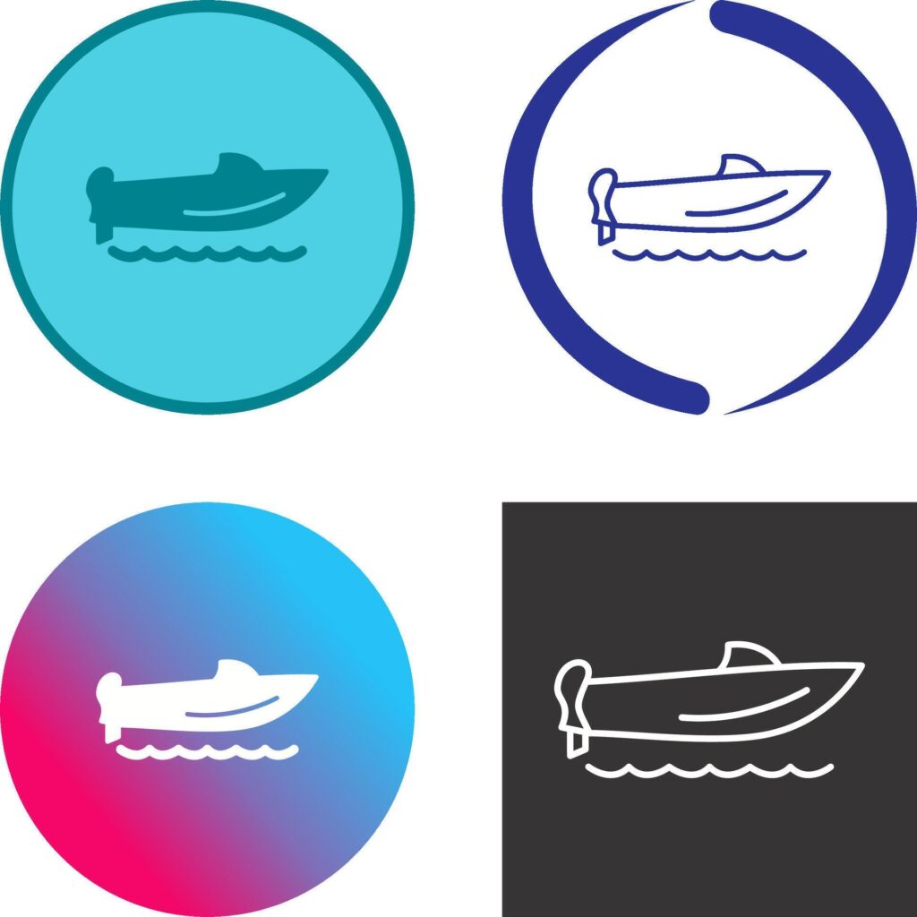 Speed Boat Icon Design Stock Free