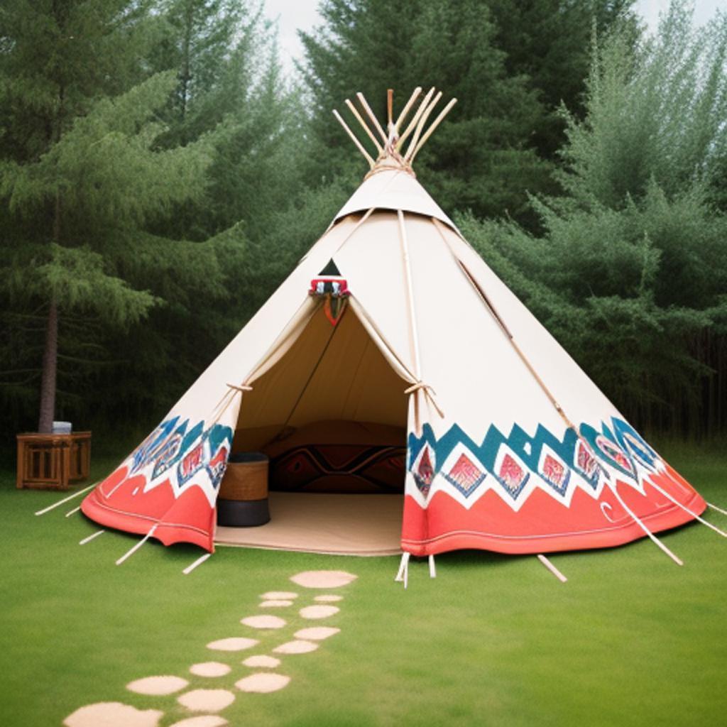 Native design on tipi by @ai_generated