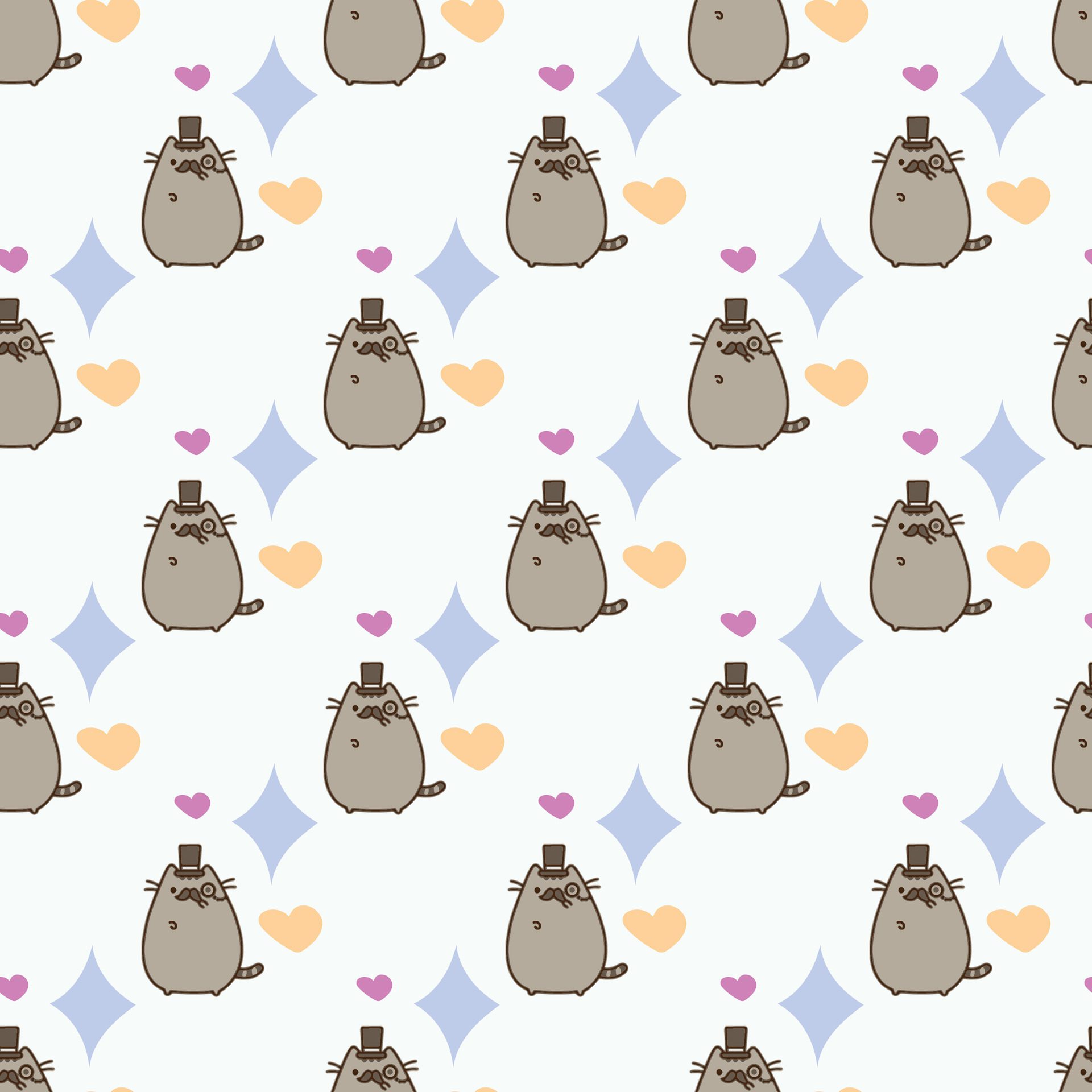 Cats And Hearts Seamless Pattern Design Free Vector