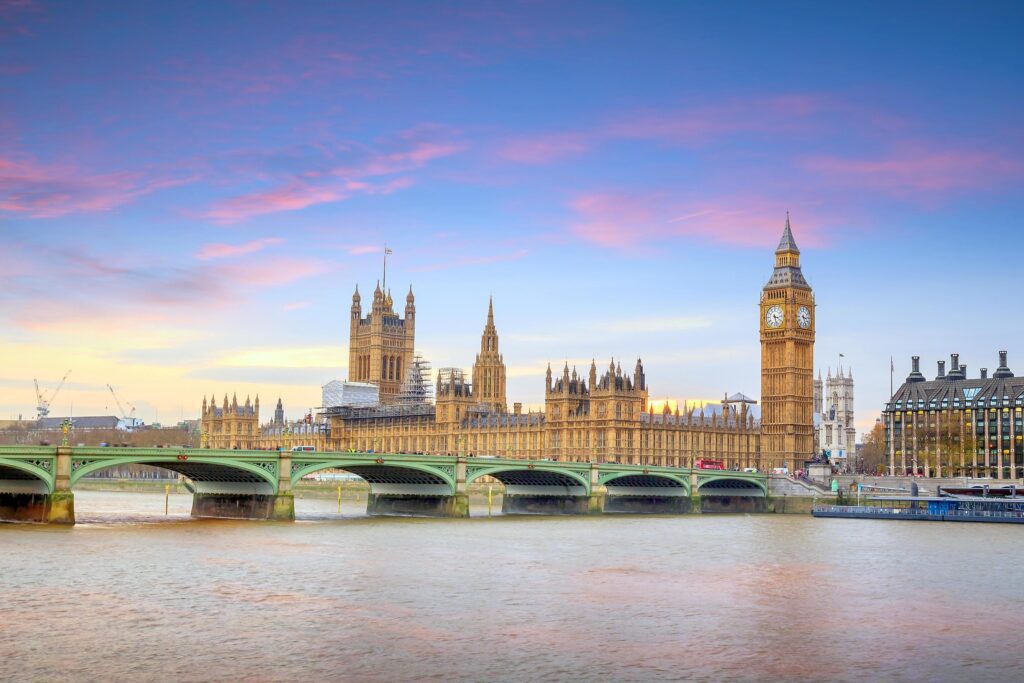 Big Ben and Houses of Parliament in London Stock Free