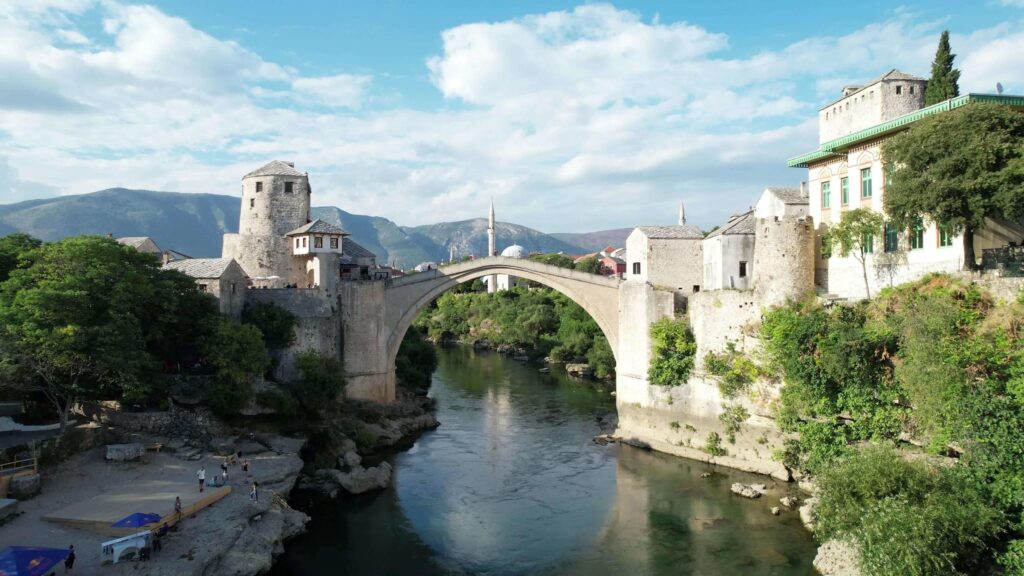 Bridge On Neretva River Stock Free