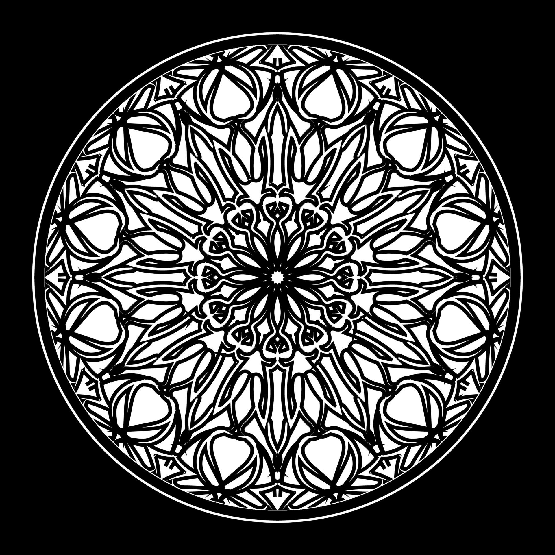 Circular pattern mandala art decoration elements Free Vector