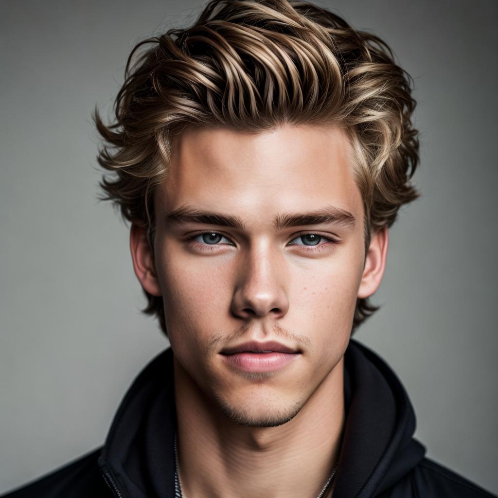 Austin butler, male Portrait by @ai_generated