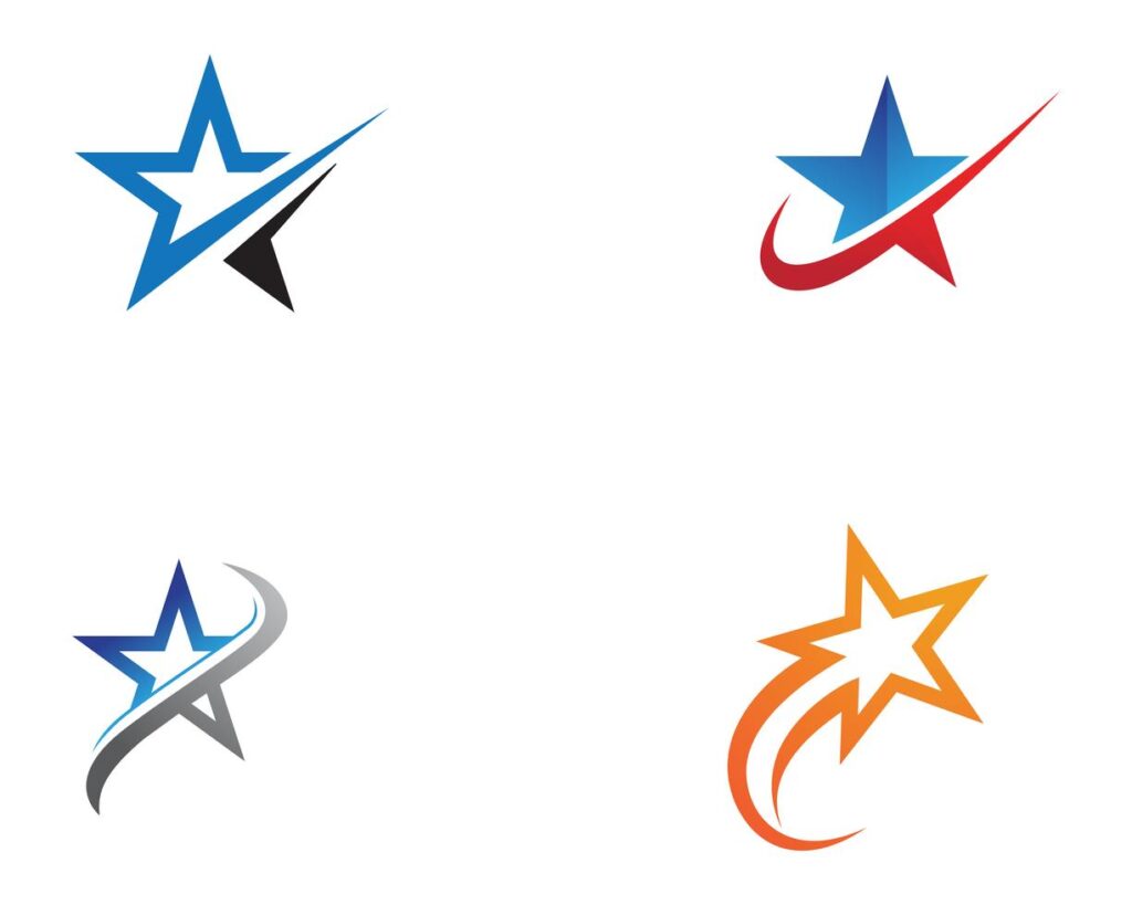 Star Logo Template vector icon illustration design Stock Free