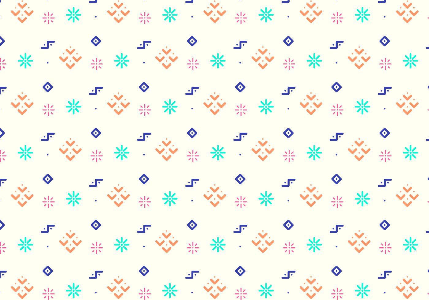 Fun Geometric Shapes Pattern Free Vector and Free SVG