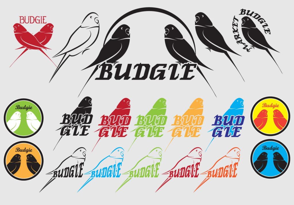 Budgie bagde icon logo vector Stock Free and Free SVG