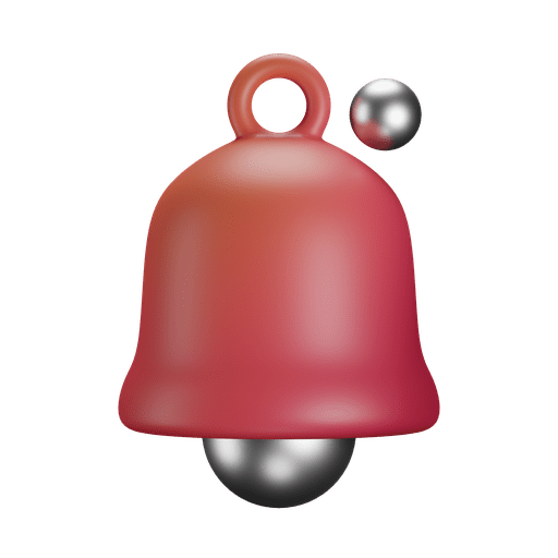 Alarm, bell, notification 3D illustration