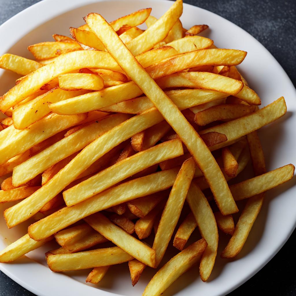 Delicious french fries by by @ai_generated