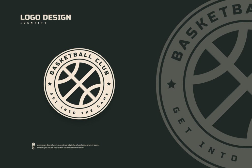 Basketball club logo, Basketball tournament emblems template. Sport team identity, E-Sport badge design vector illustrations Stock Free