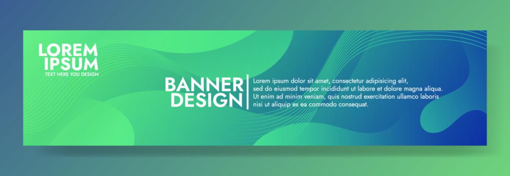 Abstract Green Fluid Wave Banner Template Free Vector