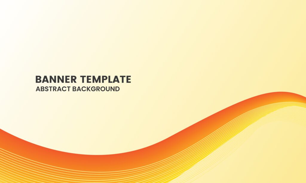 Orange and yellow line abstract wave background template Free Vector and Free SVG