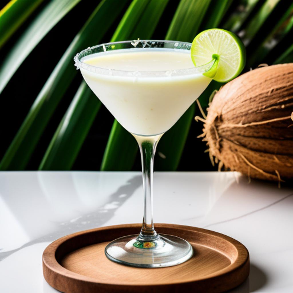 Coconut daiquiri with tropical by @ai_generated