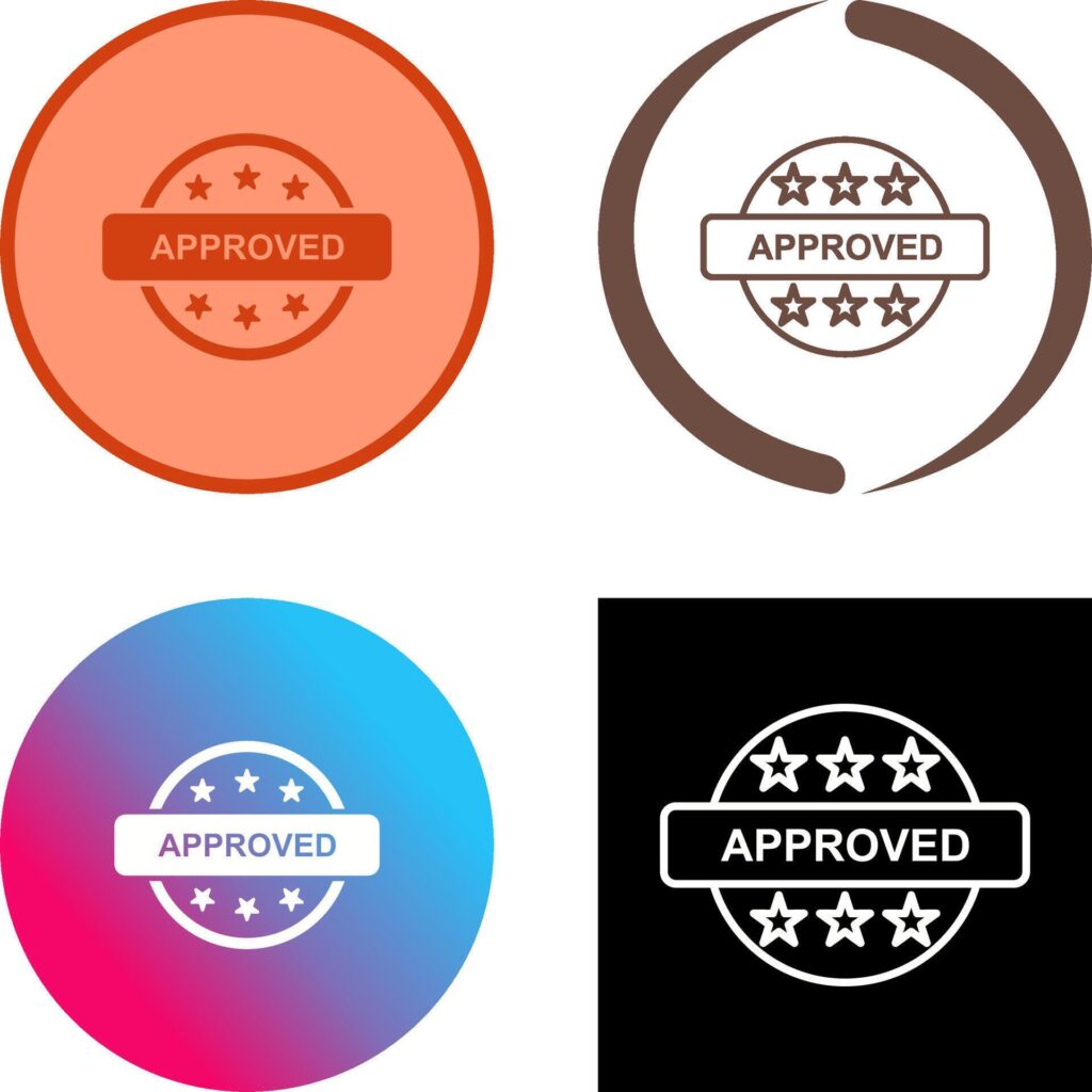 Approved Icon Design Stock Free