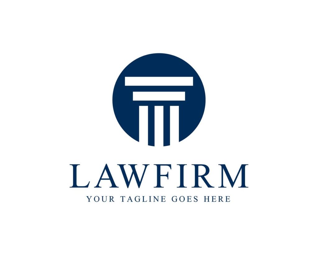 Law Firm Pillar Logo Template Vector Stock Free