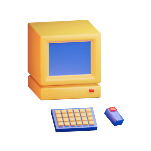 Computer, technology, pc 3D illustration