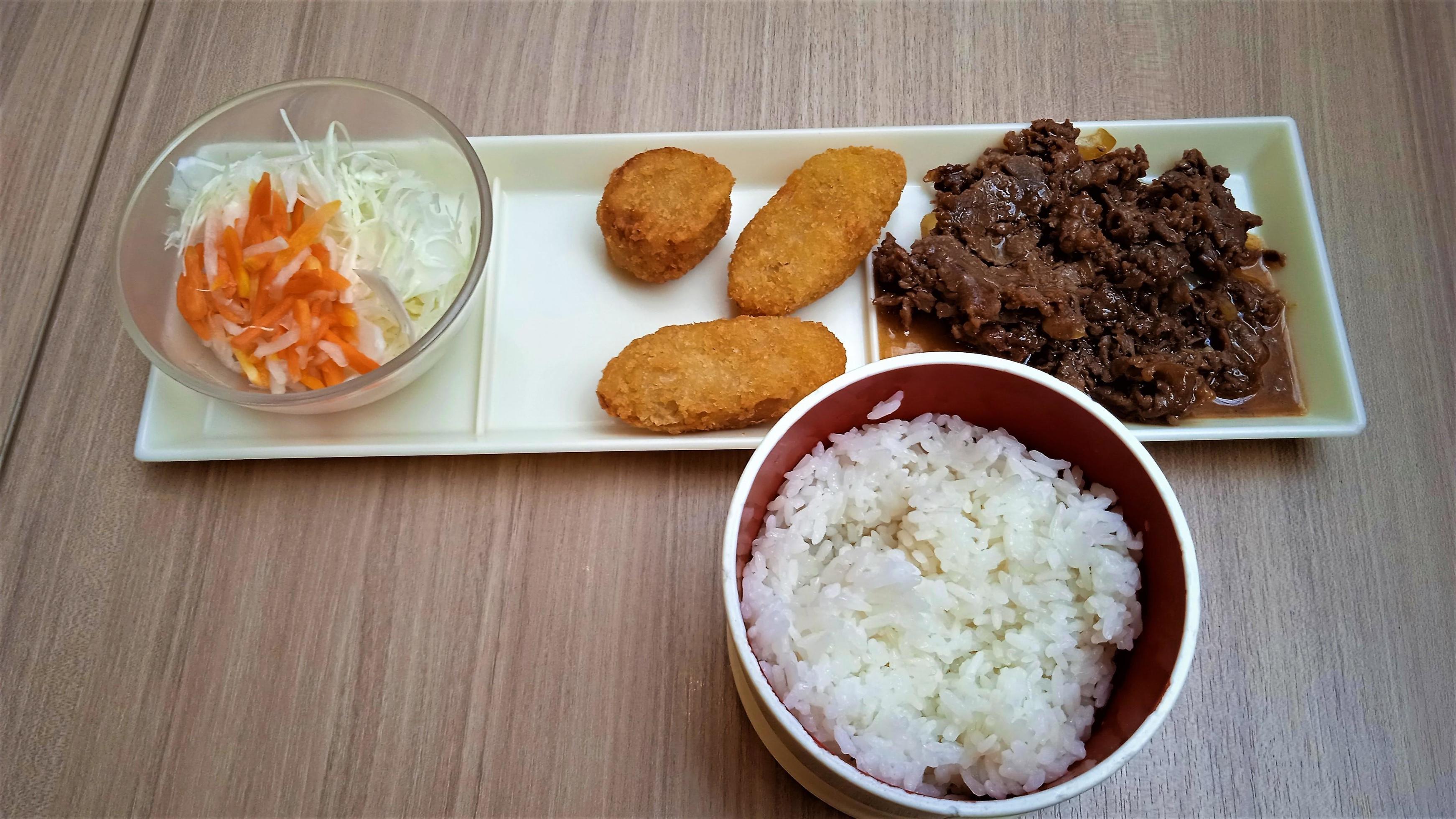 Japanese food on a wooden table, in a Japanese restaurant Stock Free