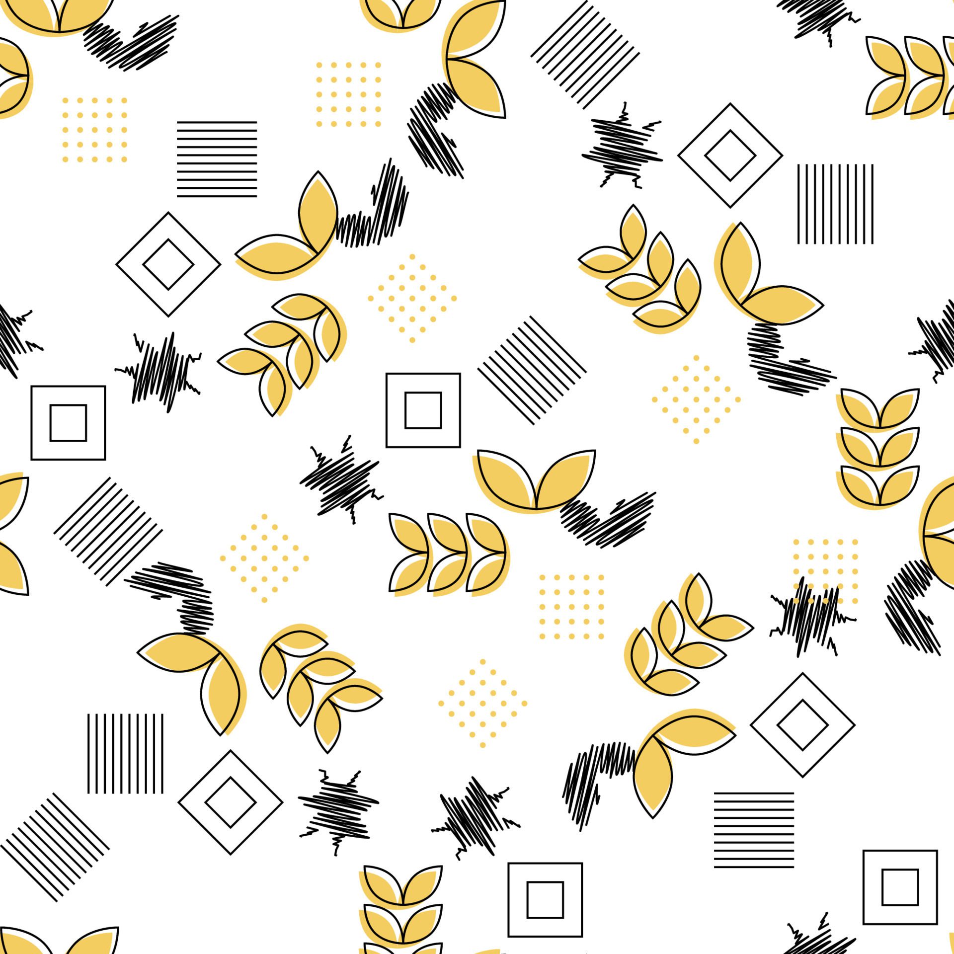 Seamless pattern of simple geometric shapes. Vector illustration. EPS10 Free Vector