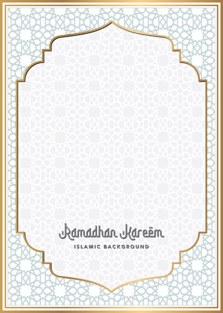 islamic ramadhan eid background with a decorative frame and a place for text Free Vector