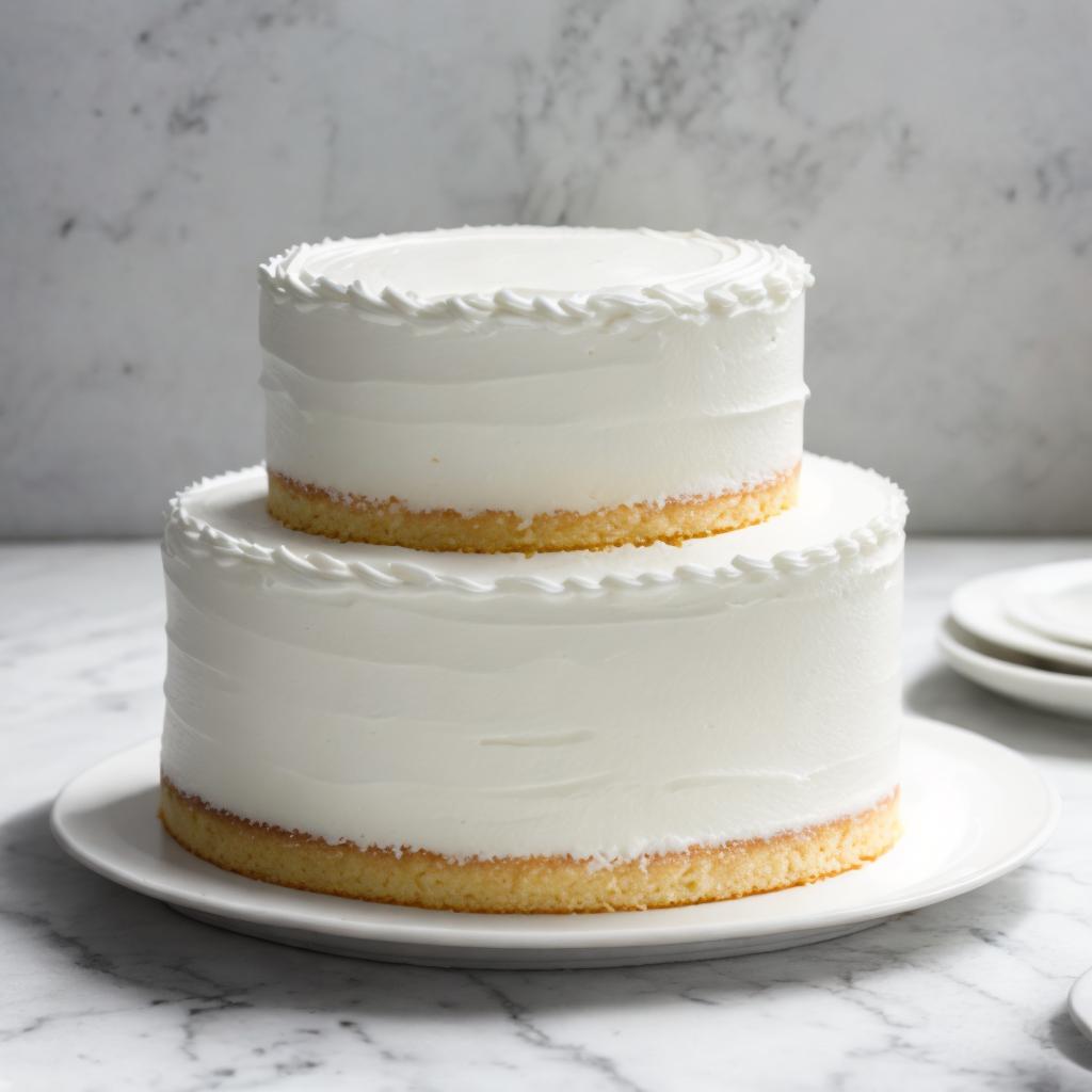 Blank white cake by by @ai_generated