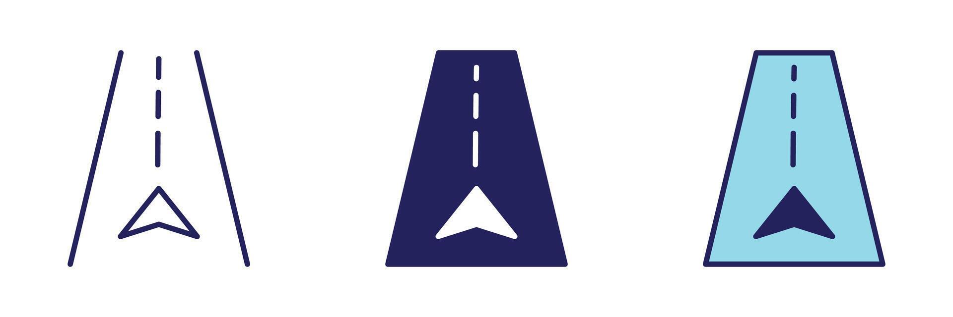 Arrow on Street Icon – Navigation Set Stock Free