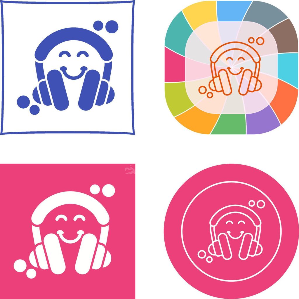 Headphones Icon Design Stock Free