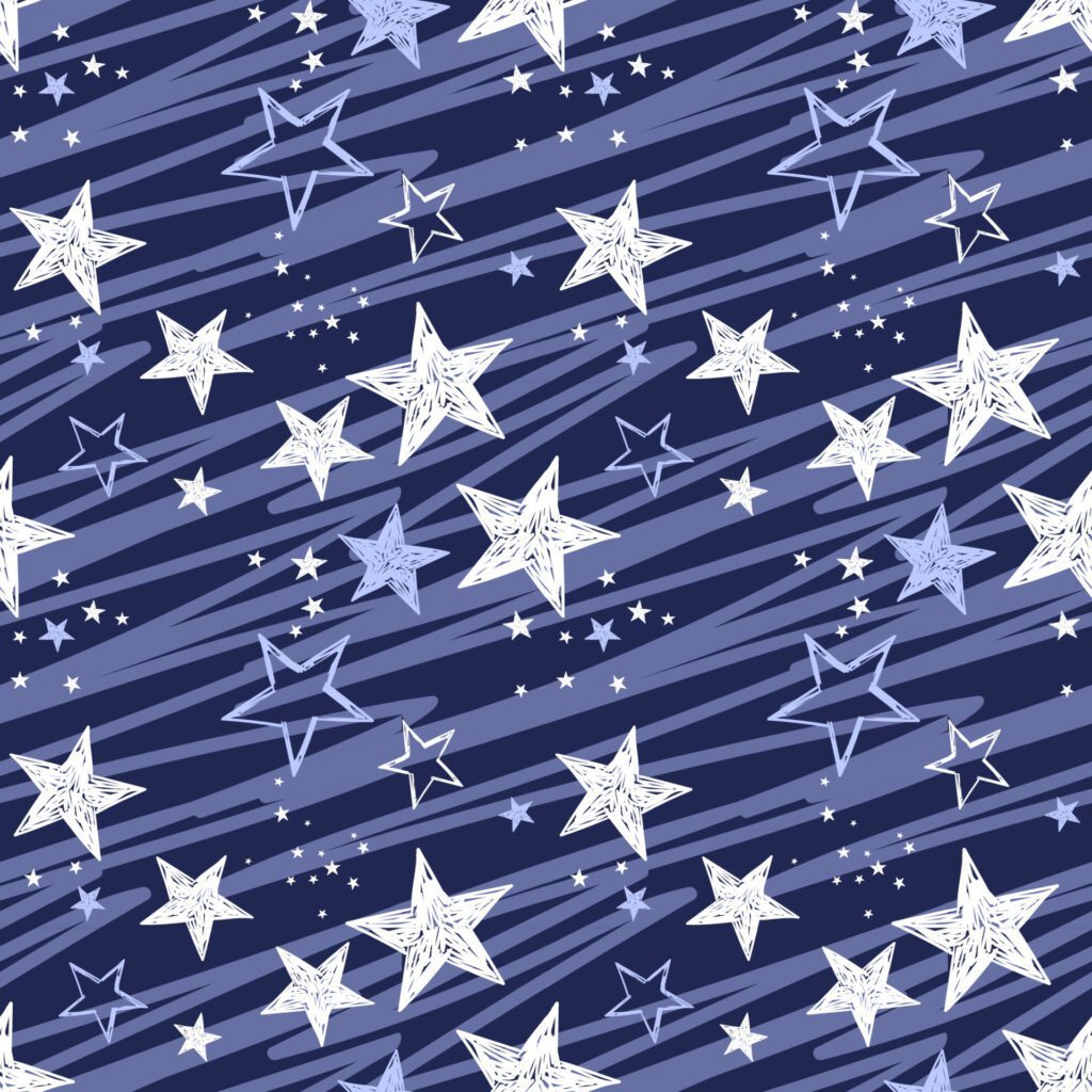 Stars seamless repeat all over pattern Free Vector