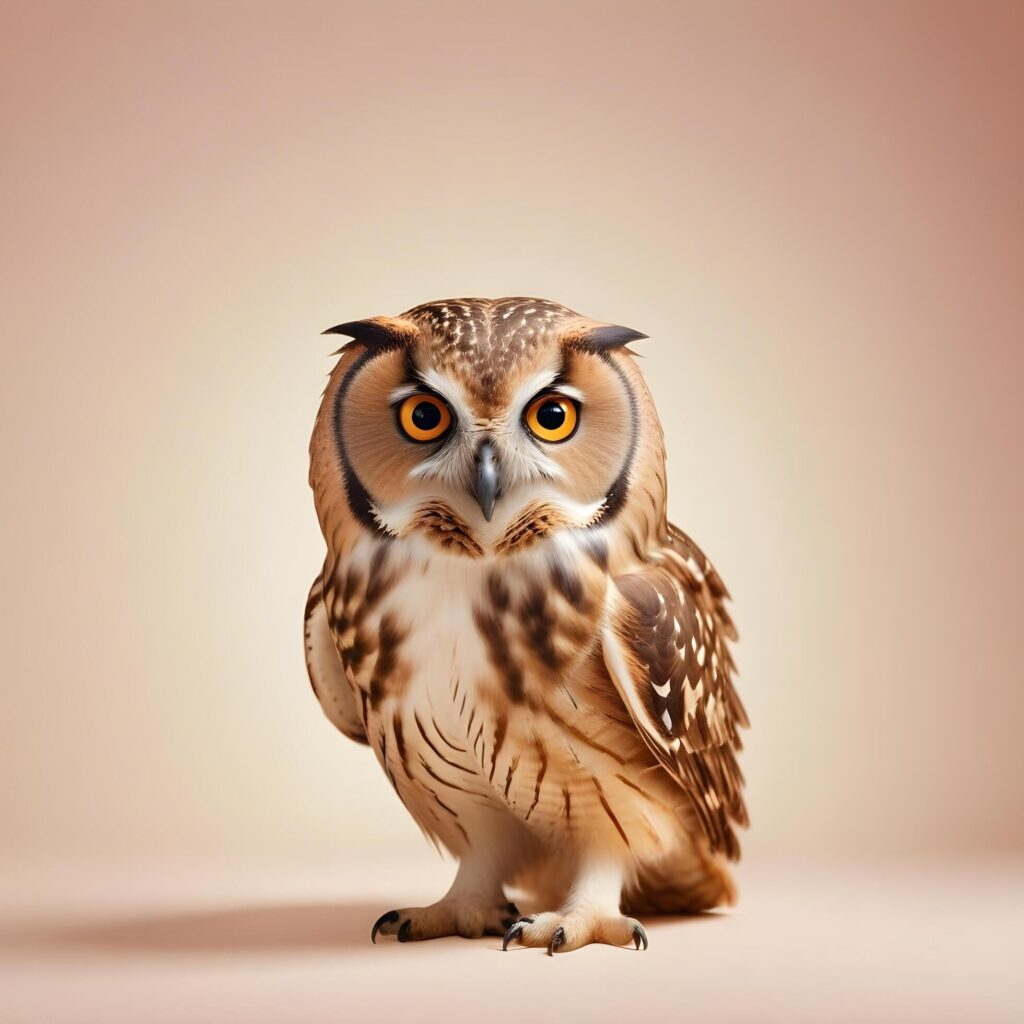 owl on lite background Stock Free