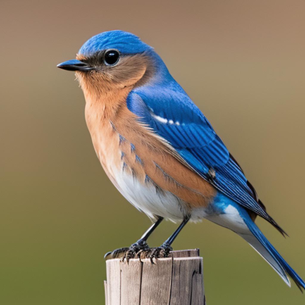 Eastern Bluebird wearing a by @ai_generated