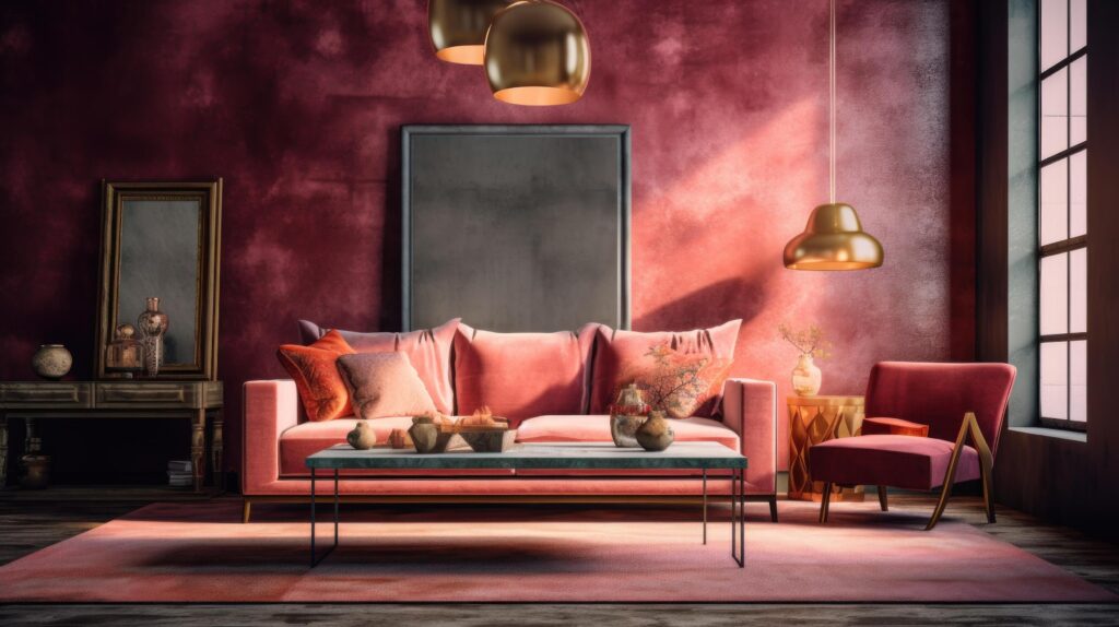 Modern interior of living room with sofa. Illustration Stock Free