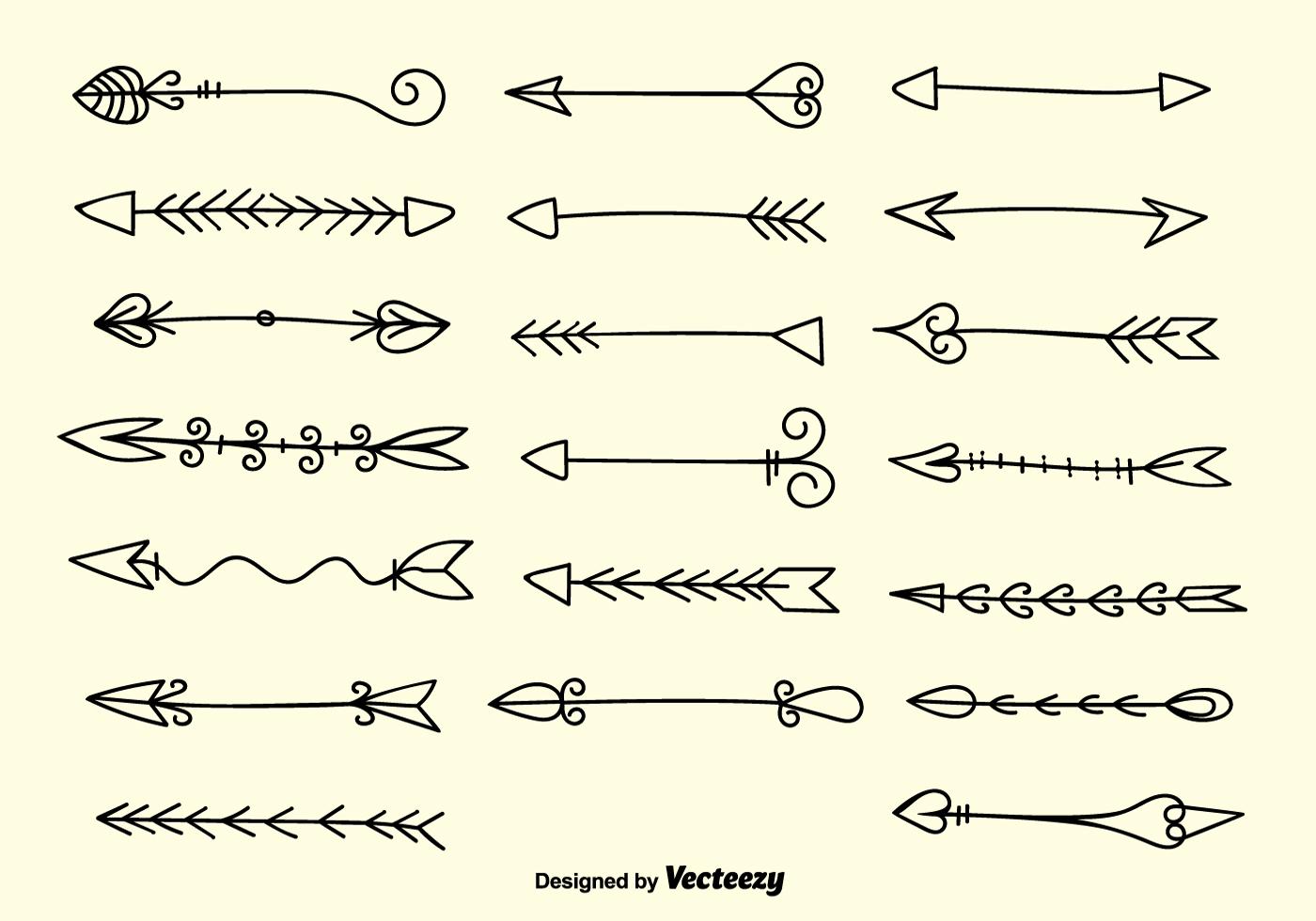 Doodle decorative arrow vectors Stock Free and Free SVG