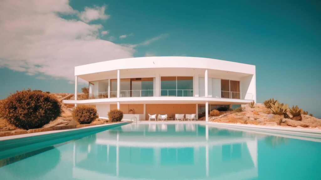 Modern villa. Illustration Stock Free